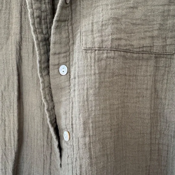 Normal Brand The Kalo Overshirt deep sage green size small - Picture 5 of 6